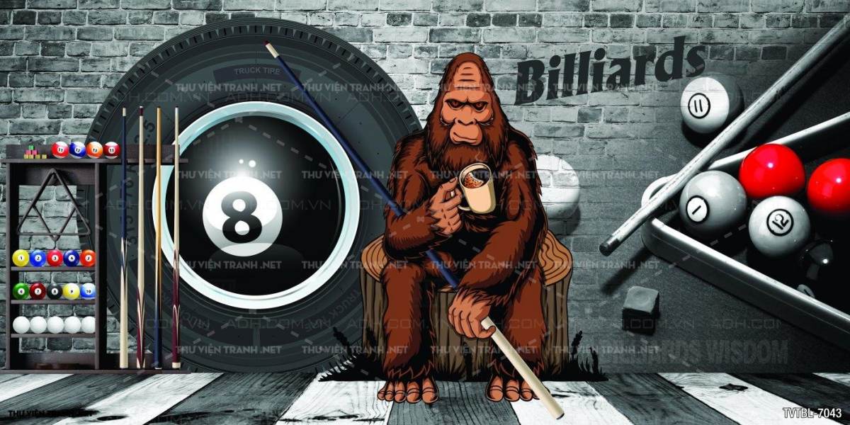 Tranh Bi-a, billiards, Tranh dán tường trang trí quán bi-a - Tranh tường chất lượng cao