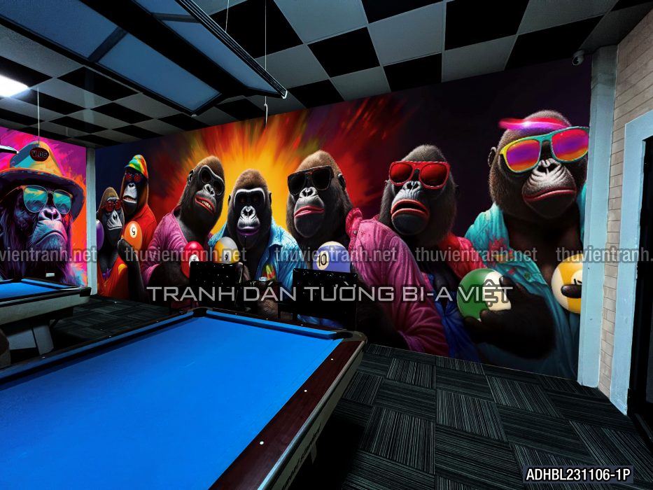 Tranh Bi-a, billiards, Tranh dán tường trang trí quán bi-a - Tranh tường chất lượng cao