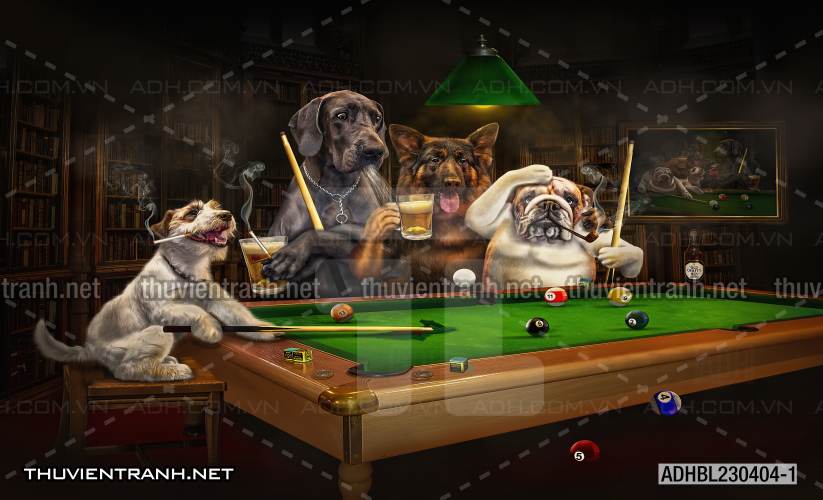 Tranh Bi-a, billiards, Tranh dán tường trang trí quán bi-a - Tranh tường chất lượng cao