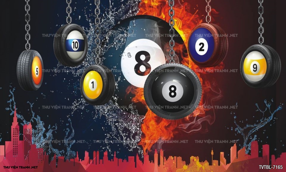 Tranh Bi-a, billiards, Tranh dán tường trang trí quán bi-a - Tranh tường chất lượng cao