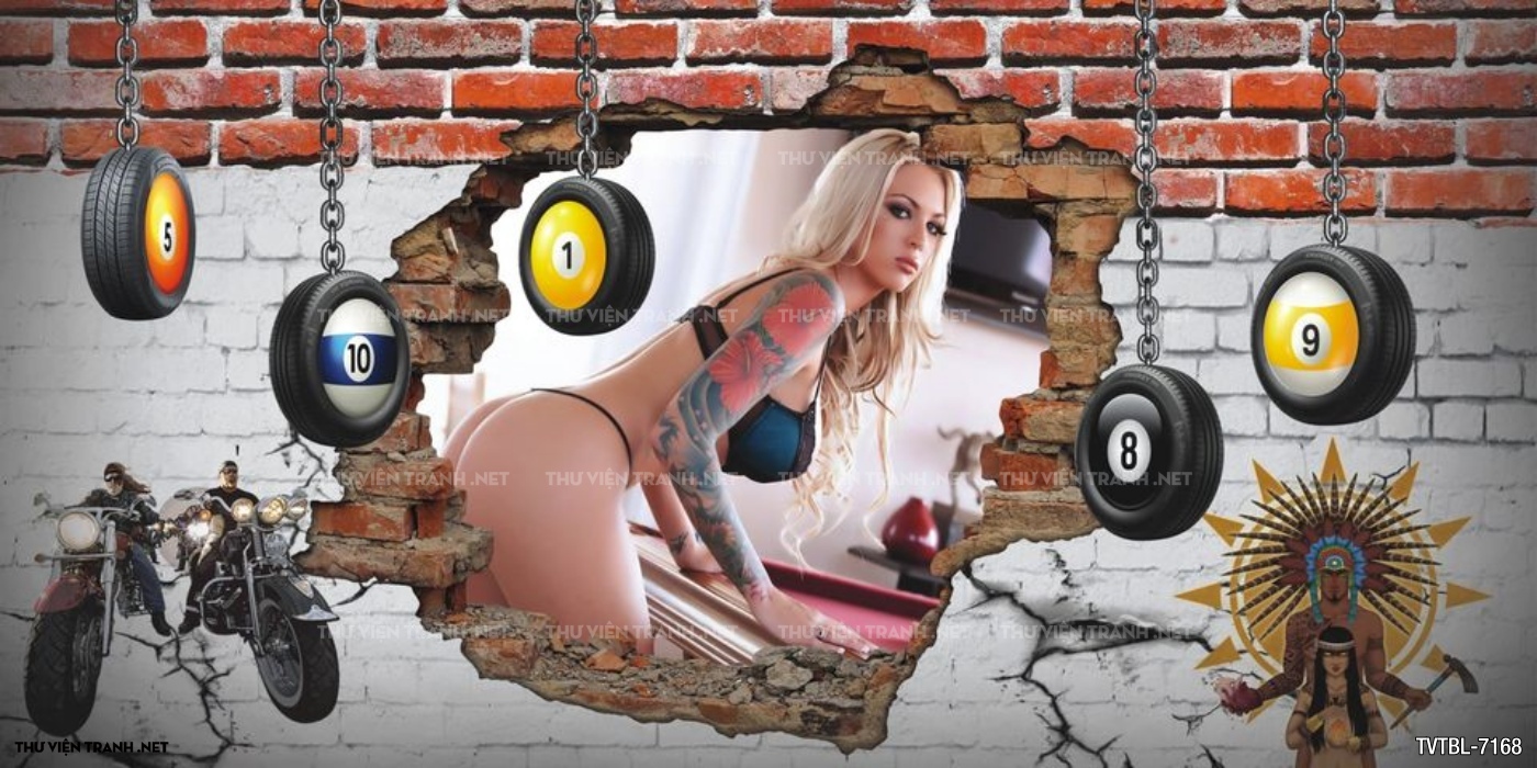 Tranh Bi-a, billiards, Tranh dán tường trang trí quán bi-a - Tranh tường chất lượng cao