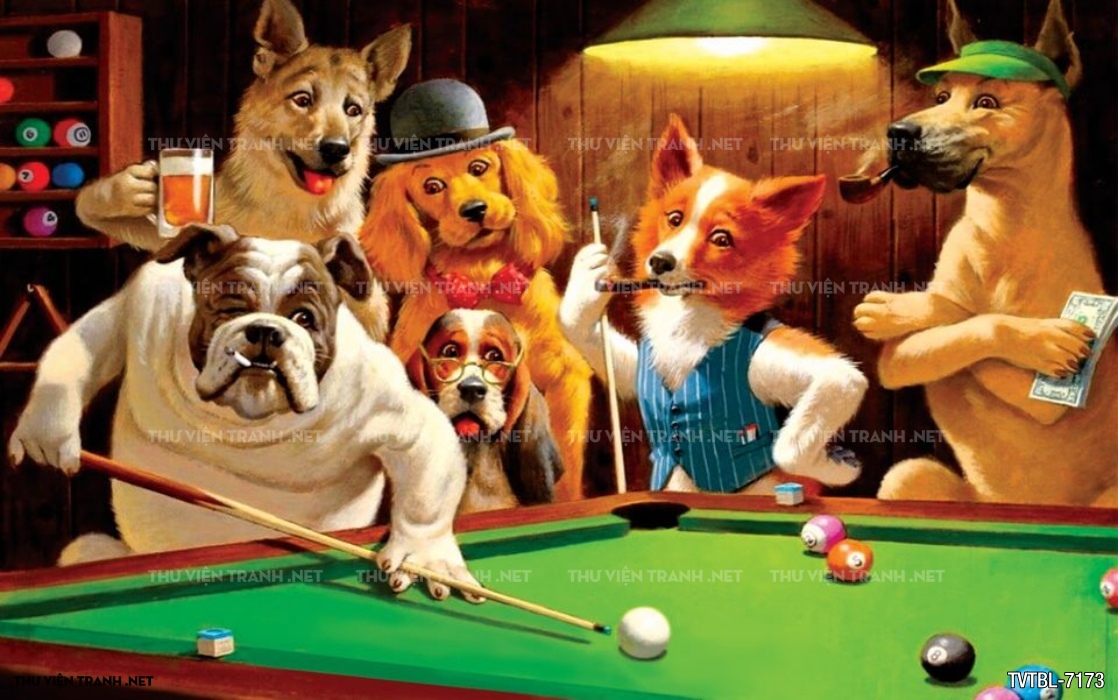 Tranh Bi-a, billiards, Tranh dán tường trang trí quán bi-a - Tranh tường chất lượng cao