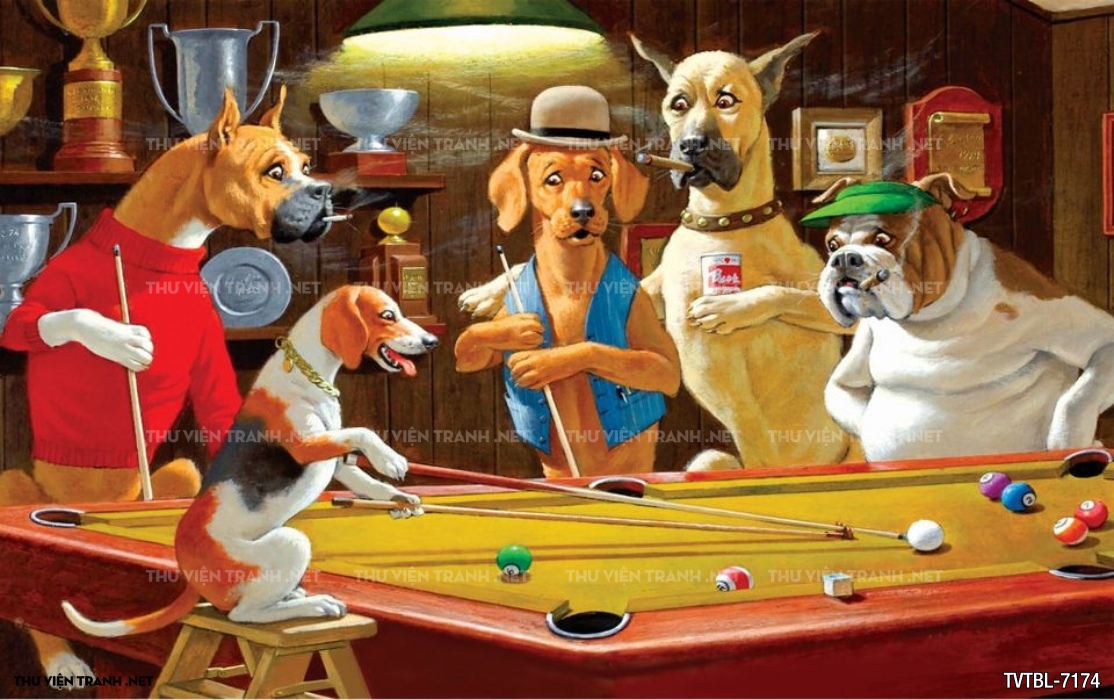 Tranh Bi-a, billiards, Tranh dán tường trang trí quán bi-a - Tranh tường chất lượng cao