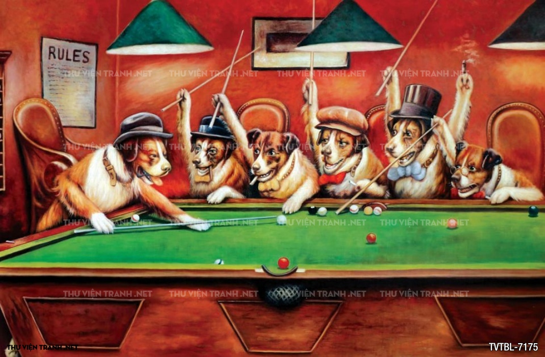 Tranh Bi-a, billiards, Tranh dán tường trang trí quán bi-a - Tranh tường chất lượng cao
