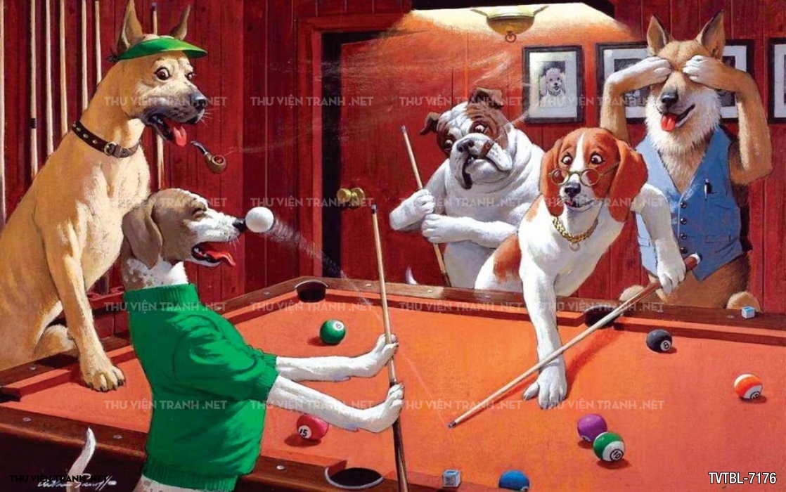 Tranh Bi-a, billiards, Tranh dán tường trang trí quán bi-a - Tranh tường chất lượng cao