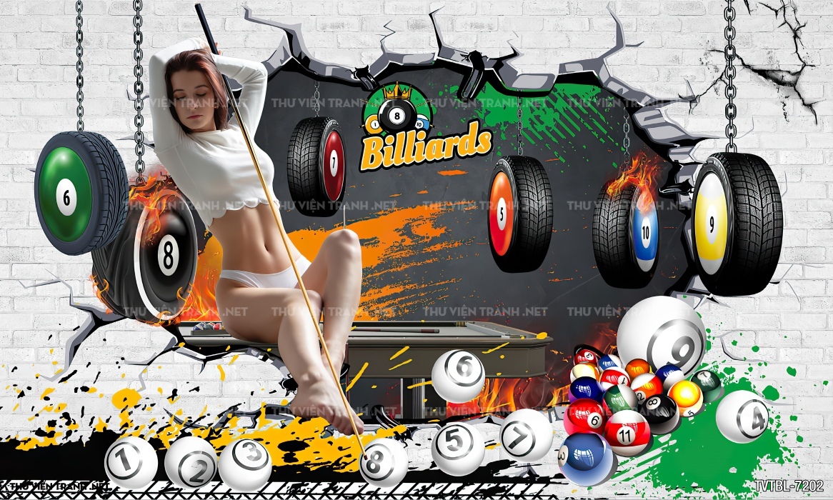 Tranh Bi-a, billiards, Tranh dán tường trang trí quán bi-a - Kết quả tìm kiếm tranh tường