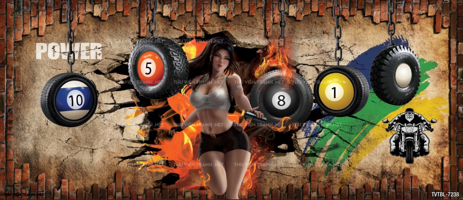 Tranh Bi-a, billiards, Tranh dán tường trang trí quán bi-a - Tranh tường chất lượng cao