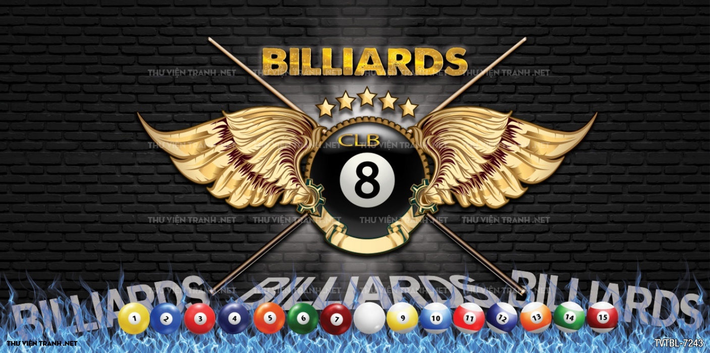 Tranh Bi-a, billiards, Tranh dán tường trang trí quán bi-a - Tranh tường chất lượng cao