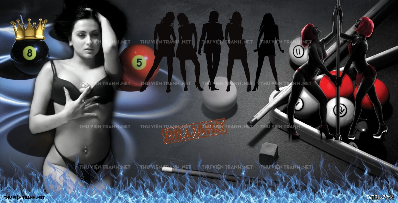 Tranh Bi-a, billiards, Tranh dán tường trang trí quán bi-a - Tranh tường chất lượng cao