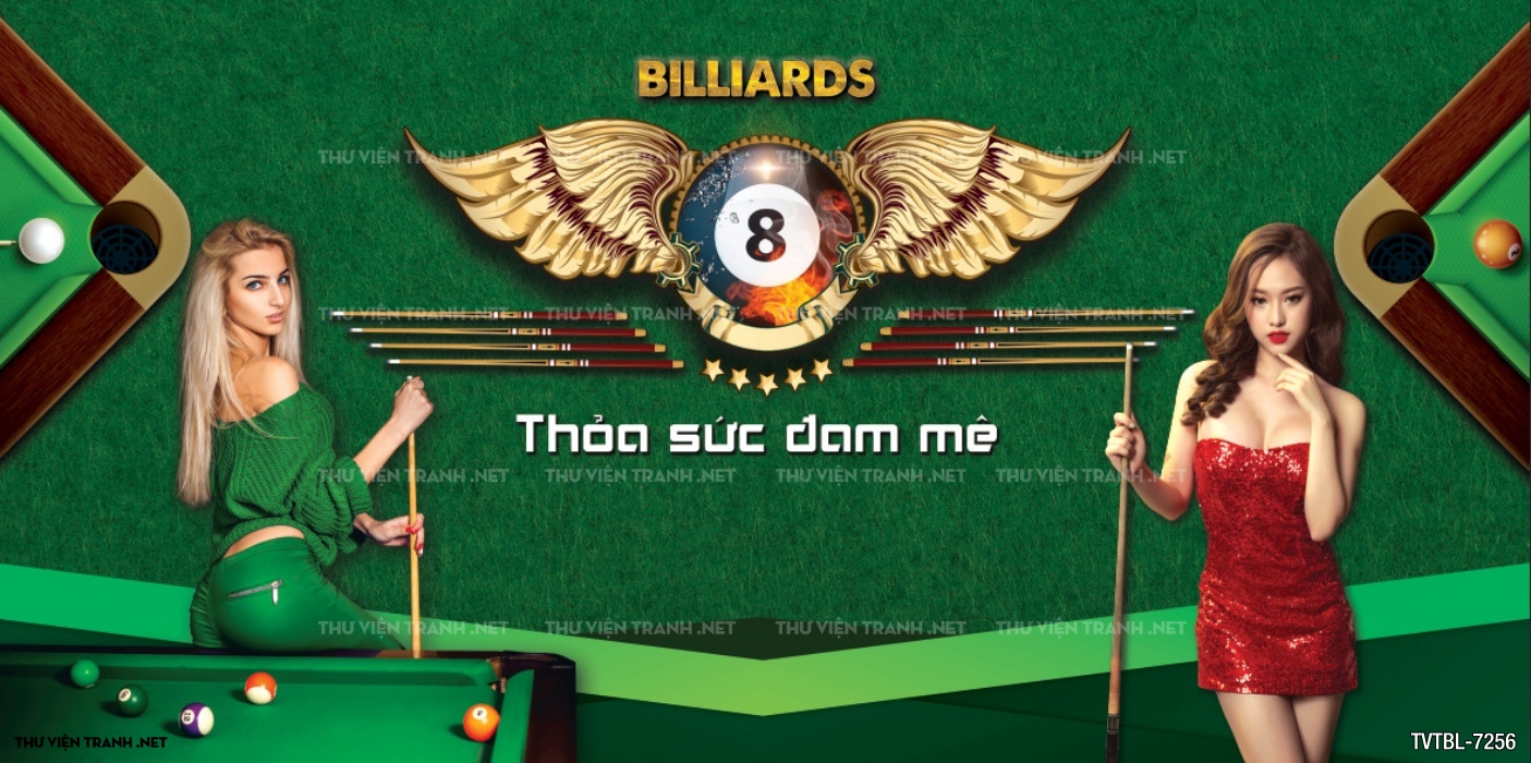 Tranh Bi-a, billiards, Tranh dán tường trang trí quán bi-a - Tranh tường chất lượng cao