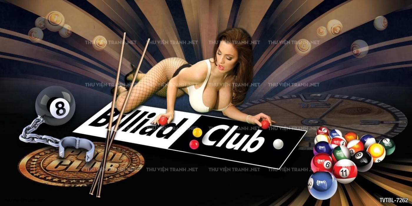 Tranh Bi-a, billiards, Tranh dán tường trang trí quán bi-a - Tranh tường chất lượng cao