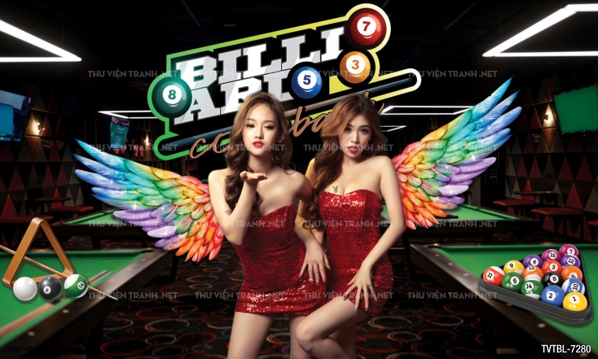 Tranh Bi-a, billiards, Tranh dán tường trang trí quán bi-a - Tranh tường chất lượng cao