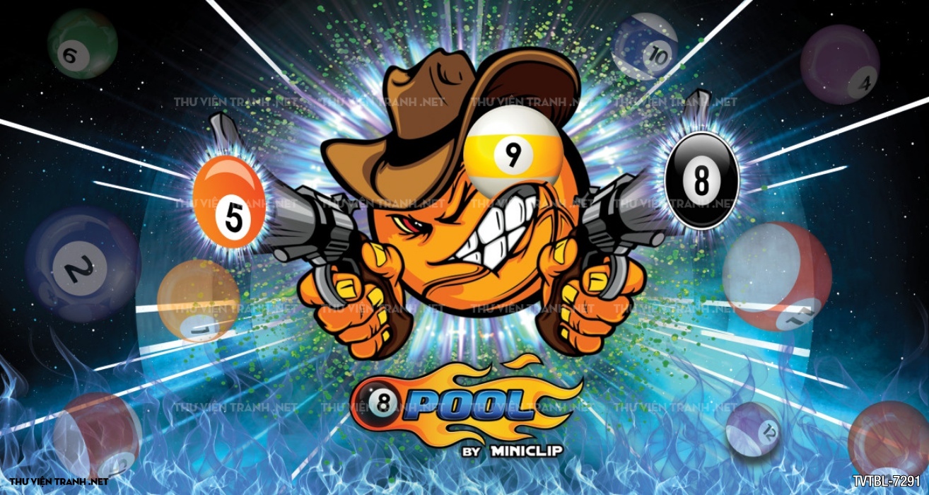 Tranh Bi-a, billiards, Tranh dán tường trang trí quán bi-a - Tranh tường chất lượng cao
