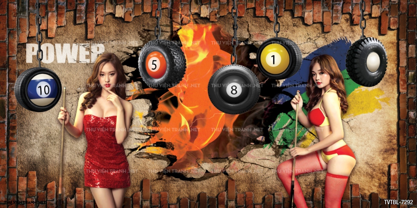 Tranh Bi-a, billiards, Tranh dán tường trang trí quán bi-a - Tranh tường chất lượng cao