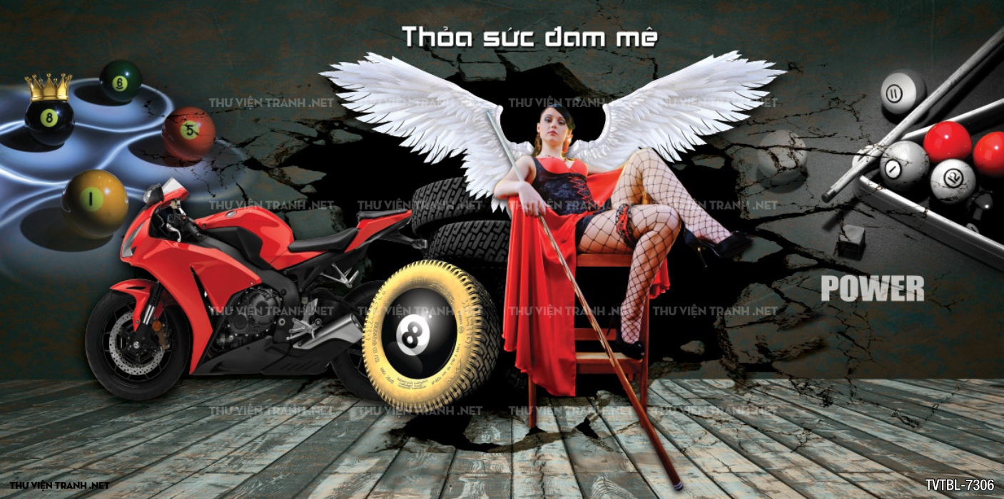 Tranh Bi-a, billiards, Tranh dán tường trang trí quán bi-a - Tranh tường chất lượng cao