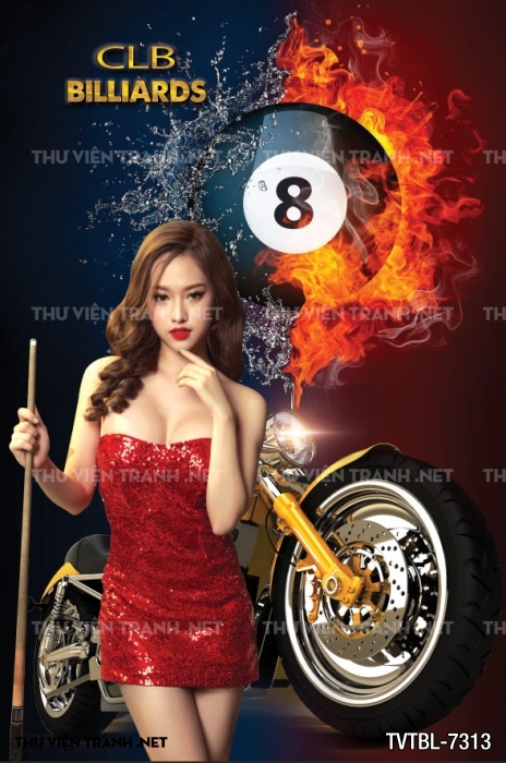 Tranh Bi-a, billiards, Tranh dán tường trang trí quán bi-a - Tranh tường chất lượng cao