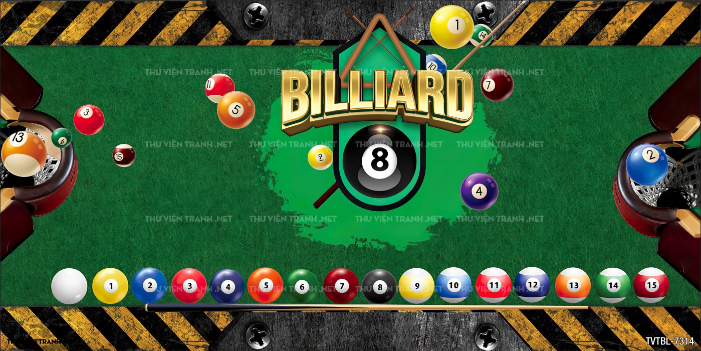 Tranh Bi-a, billiards, Tranh dán tường trang trí quán bi-a - Tranh tường chất lượng cao