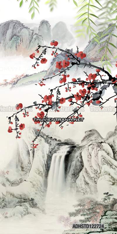Tranh thủy mặc Trung Hoa, tranh màu nước Trung Quốc khổ đứng - Kết quả tìm kiếm tranh tường