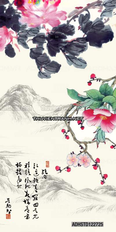 Tranh thủy mặc Trung Hoa, tranh màu nước Trung Quốc khổ đứng - Kết quả tìm kiếm tranh tường