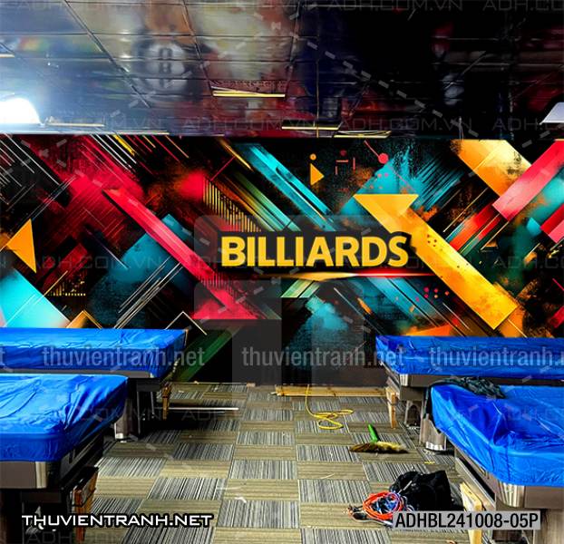 Tranh chữ bi-a, chữ Billiards, graffiti, chữ nghệ thuật đường phố, art - Tranh tường chất lượng cao