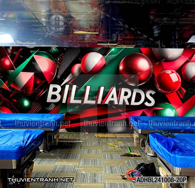 Tranh chữ bi-a, chữ Billiards, graffiti, chữ nghệ thuật đường phố, art - Tranh tường chất lượng cao