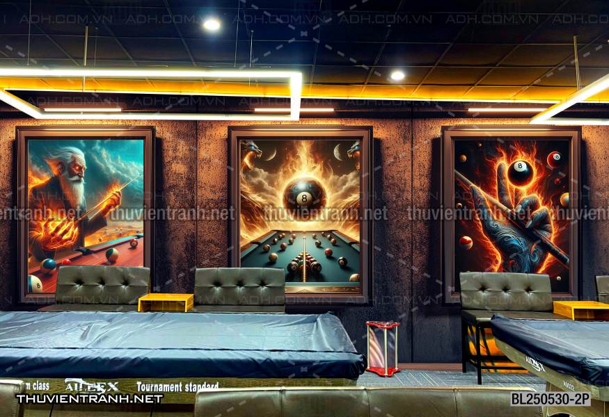 Tranh Bi-a 4D - Tranh tường chất lượng cao