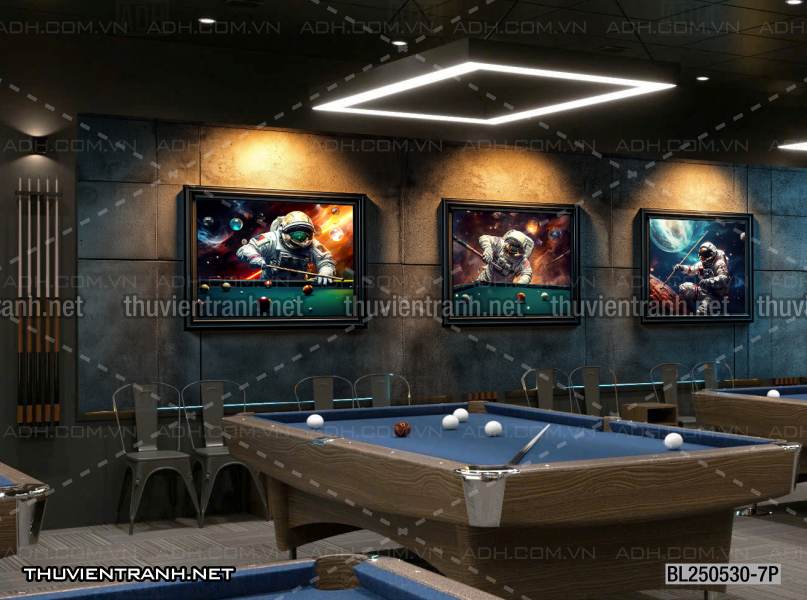 Tranh Bi-a 4D - Tranh tường chất lượng cao