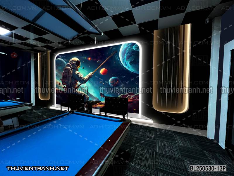 Tranh Bi-a 4D - Tranh tường chất lượng cao
