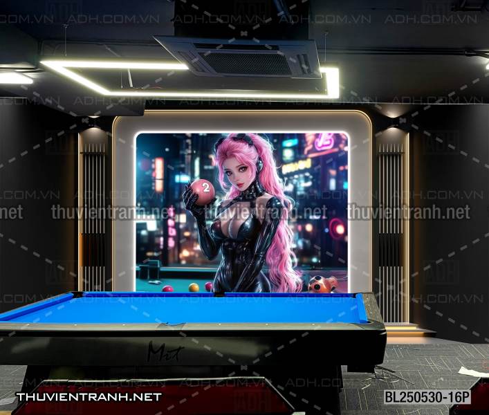 Tranh Bi-a 4D - Tranh tường chất lượng cao