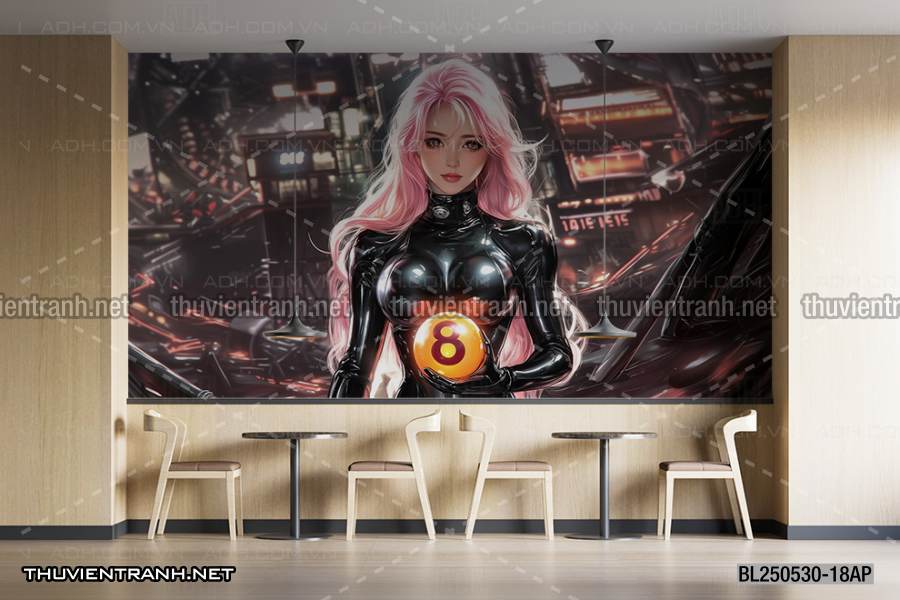 Tranh Bi-a 4D - Tranh tường chất lượng cao