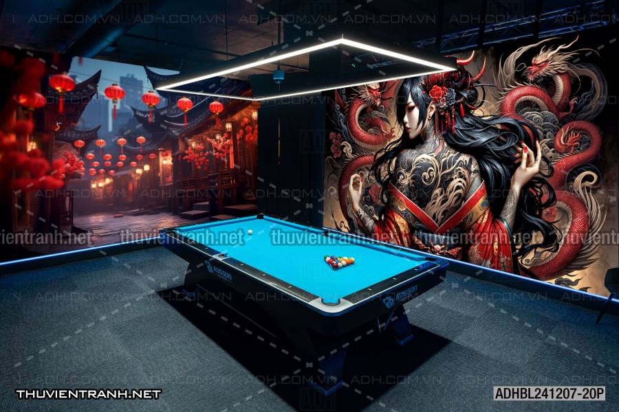 Tranh fantasy kỳ ảo trang trí quán bi-a, club billiard - Tranh tường chất lượng cao