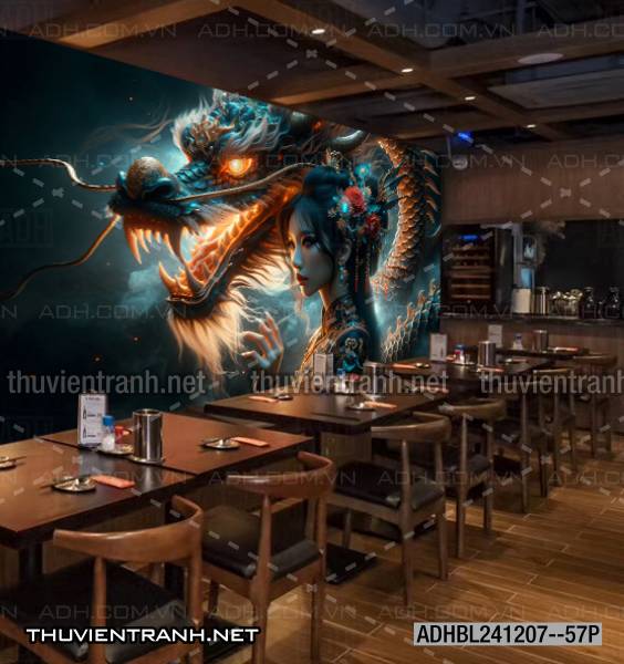 Tranh fantasy kỳ ảo trang trí quán bi-a, club billiard - Tranh tường chất lượng cao