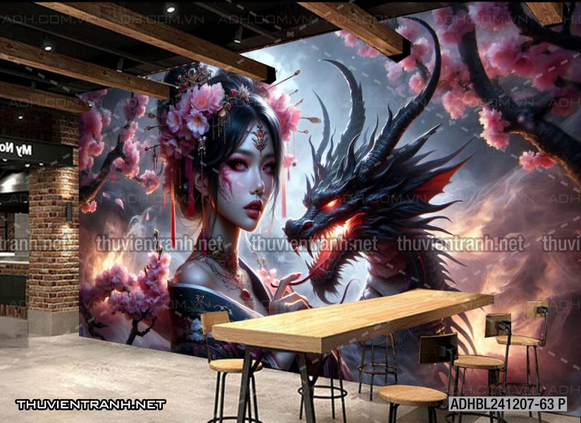 Tranh fantasy kỳ ảo trang trí quán bi-a, club billiard - Tranh tường chất lượng cao