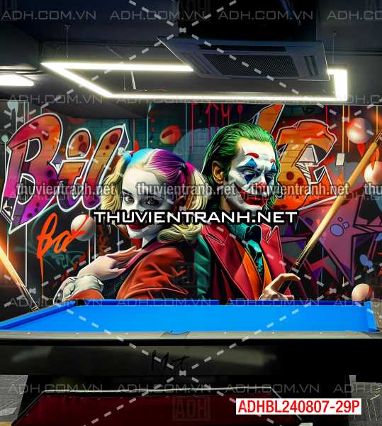 Tranh bi-a chủ đề Joker đầy màu sắc - Tranh tường chất lượng cao