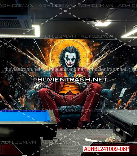 Tranh bi-a chủ đề Joker đầy màu sắc - Tranh tường chất lượng cao