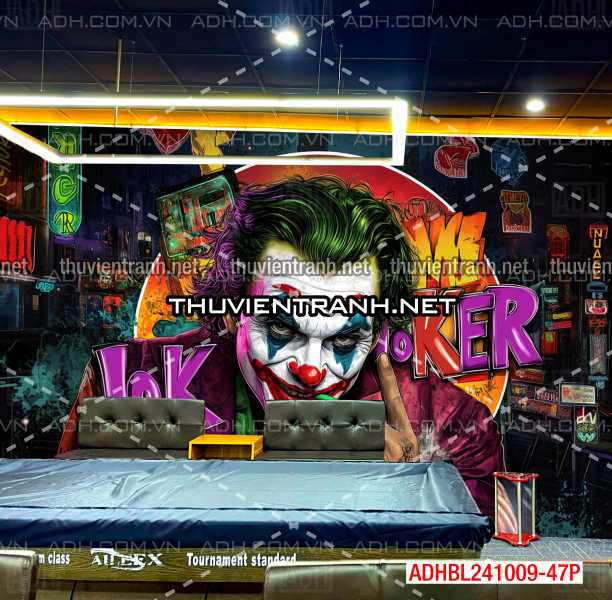 Tranh bi-a chủ đề Joker đầy màu sắc - Tranh tường chất lượng cao