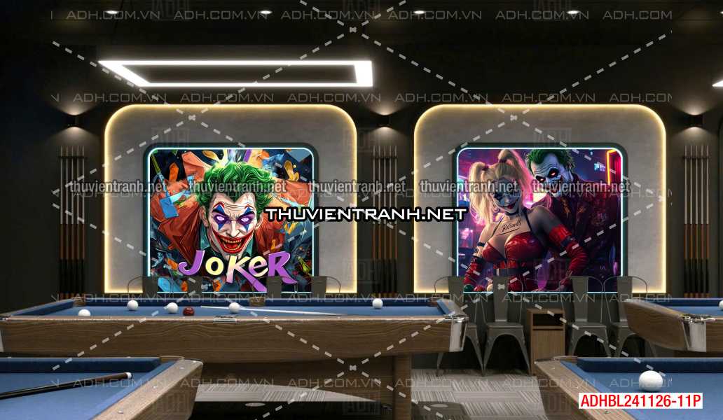 Tranh bi-a chủ đề Joker đầy màu sắc - Tranh tường chất lượng cao