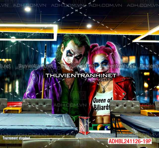 Tranh bi-a chủ đề Joker đầy màu sắc - Tranh tường chất lượng cao