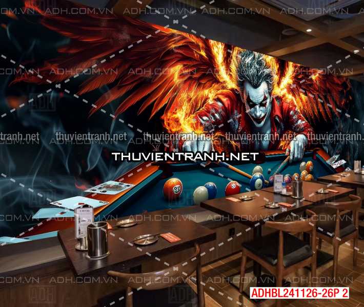 Tranh bi-a chủ đề Joker đầy màu sắc - Tranh tường chất lượng cao
