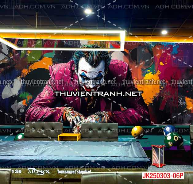  Bi-a Joker và Harley Quinn - Tranh tường chất lượng cao