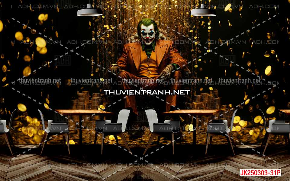  Bi-a Joker và Harley Quinn - Tranh tường chất lượng cao