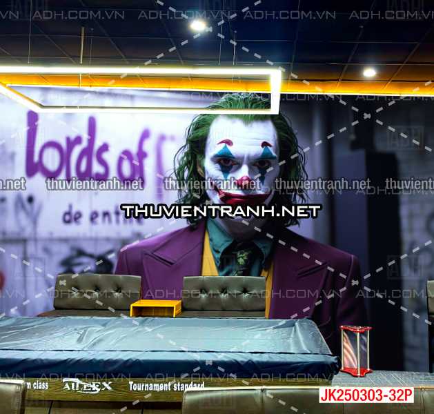  Bi-a Joker và Harley Quinn - Tranh tường chất lượng cao