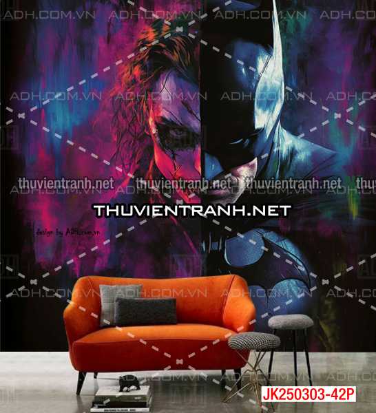  Bi-a Joker và Harley Quinn - Tranh tường chất lượng cao