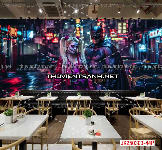  Bi-a Joker và Harley Quinn - Tranh tường chất lượng cao