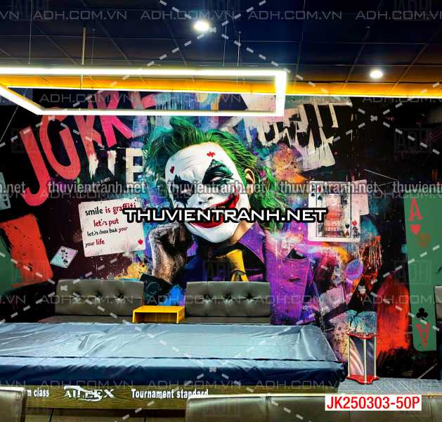  Bi-a Joker và Harley Quinn - Tranh tường chất lượng cao