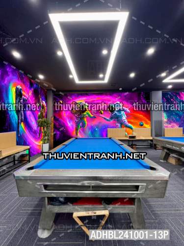 Bi-a Phi Hành gia Vũ Trụ màu sắc neon - Tranh tường chất lượng cao