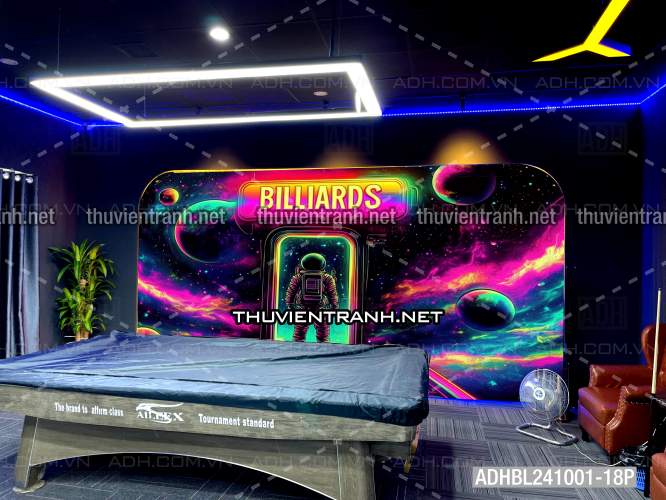  Bi-a Phi Hành gia Vũ Trụ màu sắc neon - Tranh tường chất lượng cao