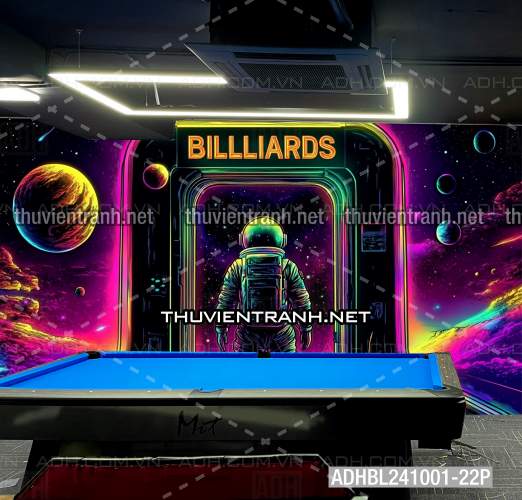  Bi-a Phi Hành gia Vũ Trụ màu sắc neon - Tranh tường chất lượng cao