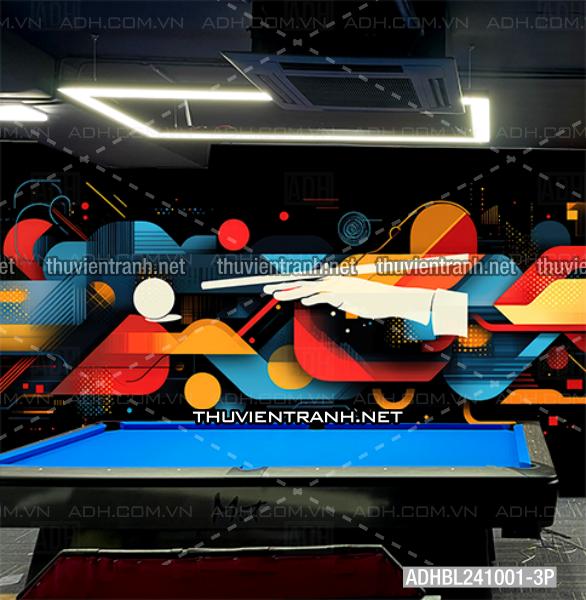 Tranh trang trí CLUB  Bi-a  trừu tượng màu sắc  - Tranh tường chất lượng cao