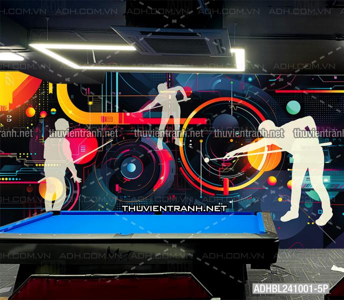 Tranh trang trí CLUB  Bi-a  trừu tượng màu sắc  - Tranh tường chất lượng cao